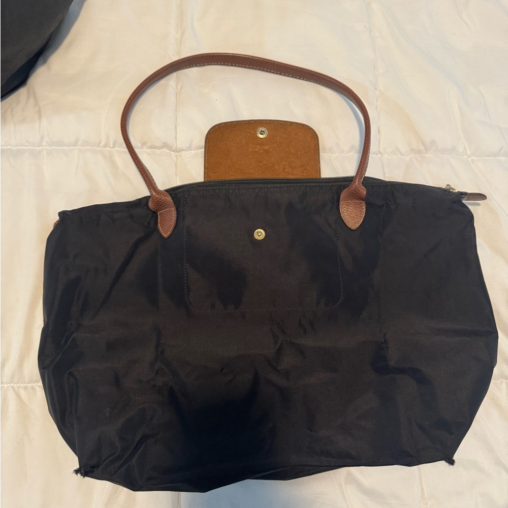 Longchamp Black and Brown Tote Bag - Picture 11 of 16